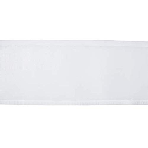 dzt1968 Breathable Crib Bumper Grey Mesh Crib Bumper for Full-Size Crib Breathable Mesh Baby Bedding Nursery Set Prevent Baby from Getting Stuck in Crib Slats (White)