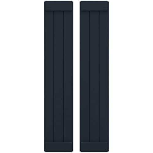10 1/2"W x 66"H Americraft Three Board Exterior Real Wood Joined Board-n-Batten…