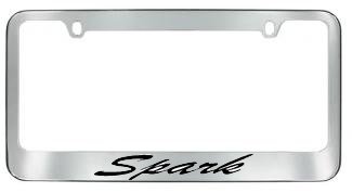 Spark Script License Plate Frame