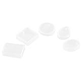 MagiDeal Pack of 5 Types Silicone Moulds Charm Pendant DIY Molds Jewelry Making Tools with Hanging Hole