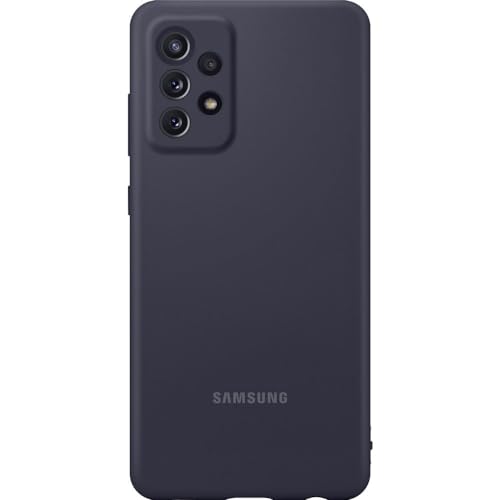Samsung Silicone Smartphone Cover EF-PA725 für Galaxy A72 Handy-Hülle, Silikon, Schutz Case, stoßfest, dünn und griffig, Schwarz