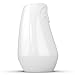 TASSEN Porcelain Tall Flower Vase, Laid-Back Face Edition, 9 inches, White (Single Vase)
