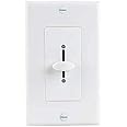 LuxDrive 0-10V LED Dimmer - Vertical Slider Wall Mount Control White