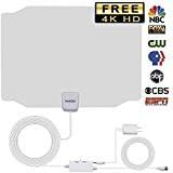 HDTV Antenna, [2019 Newest] Indoor Amplified Digital HDTV Antennas 120 Mile Range with Switch Console Amplifier Signal Booster and 16.5 Feet Coaxial Cable For 4K 1080P 2160P