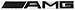 Black - AMG - Badge for Mercedes Benz Decal Emblem Car Sticker *** USA SELLER ***