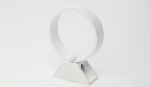 POLYPIPE RR152 White Pipe Clip and Backplate for 68mm Round downpipe (Pack of 2)