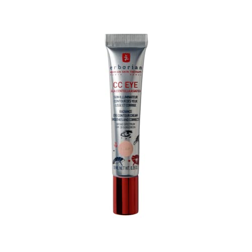Erborian CC Eye Cream - Getönte Augencreme hellt auf und spendet Feuchtigkeit mit LSF 20 - Koreanische Augenpflege mit Centella Asiatica glättet Falte