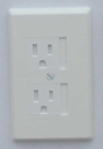 K Products Sliding Door 3-Prg Insulating Safety Outlet Cover WH