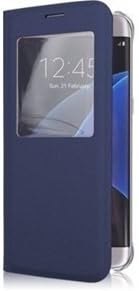 S View cover flip case for Samsung Galaxy S7 Edge - Blue