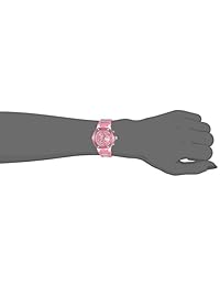 Invicta "Blu cuarzo acero inoxidable y silicona reloj Casual de la mujer, color: rosa (Modelo: 24197)