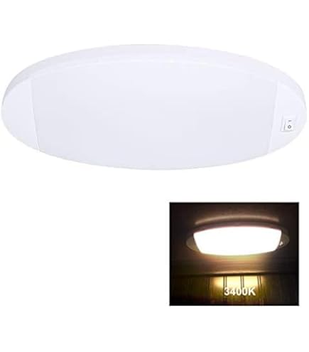 RV, Trailer & Camper Appliances 10-Pack RV LED Ceiling Lights With Touch Dimmer - 12V Double Dome Camper Trailer Lights Touch Dimmer Dome Lights - Foto 10