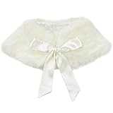 Freebily Flower Girls Faux Fur Wraps Princess