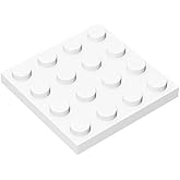 Classic Building Plate 4x4,100 Piece, Compatible with Lego Parts and Pieces 3031, Creative Play Set - 100% Compatible with All Major Brick Brands(Colour:White)
