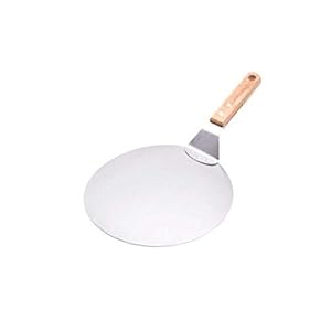 Roestvrij stalen ronde Pizza Peel 25cm Baking Shovel Cake Lifter Transfer Tray keukengerief