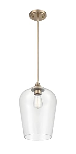 ML Lighting 9741-MG Ashford 1-Light Mini-Pendant Light, Modern Gold