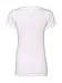 Next Level Women's CVC Deep V-Neck Tee, White, XLarge