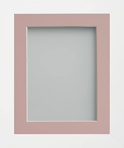 Frame Company Candy Range White Picture Photo Frames with Mount*Choice of Colours*