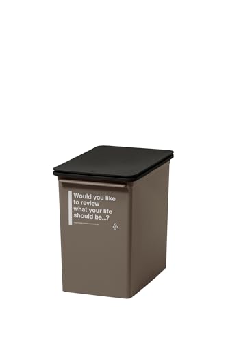 ライクイット (like-it) フタ付きゴミ箱 カフェスタイル プッシュオープンダスト スリム 浅型 約17L 日本製 CFS-09 モカ 片手で捨てられる ダストボックス 分別 ゴミ箱17L商品画像