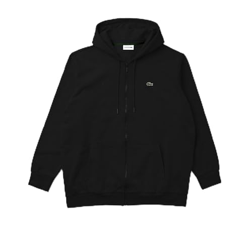 Lacoste Men's Fleece Hoodie - Big Fit, Black, 3XLB