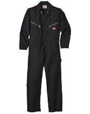 48799GY S RG Mens Deluxe Twill Long Sleeve Gray Coveralls, Small Regular