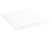 Premium Disposable Dessert and Appetizer Plates, 6” Square Clear Plastic for Weddings and Catering (50 Count)