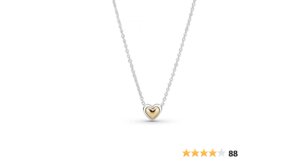 Domed Golden Heart Collier Necklace 