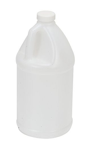 Vestil JUG-64 High Density Polyethylene (HDPE) Round Jug with Natural Cap, 4-5/8" Diameter x 9-27/32" Height, 64 oz Capacity, Natural