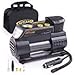 Tire Inflator, AUTLEAD 12V Portable Air Compressor - Compact Auto Tire Pump 120PSI with Digital Gauge, Emergency Light, Fast Inflating for Car, Bicycle, Ball, Balloon - C2