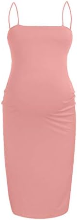 Daylin Women Lady Mom Sundress Daily Maternity Summer Sleeveless Casual Sundress Pregnancy Off Collar Dress