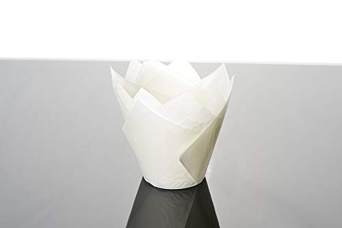 Bakery Direct 50 Standard Size Tulip Muffin Wraps White