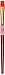 Royal Brush Big Kids Choice Flat Synthetic Hair Soft Rubber Grip Handle Paint Brush, Size 12, Pack of 12