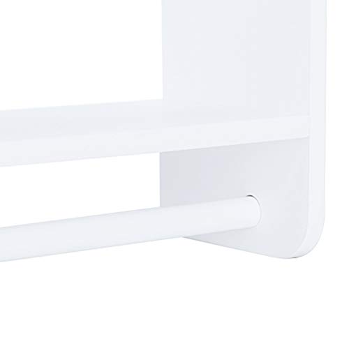 Wall Mounted Bathroom Storage Cabinet Bathroom Cabinet Organizer with Tower Hanger White - Thumbnail 5