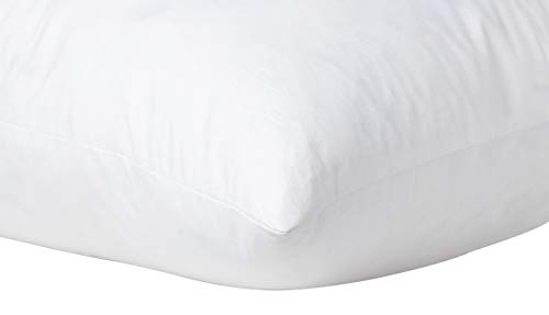 L' COZEE 100% Cotton Cover, Feather & Down Pillow, Best use for Decorative Pillows & for Firm Sleepers, Dust Mite Resistant (not Polyester Filled) Size 16x24 - Set of 2