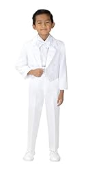 Spring Notion Boys' White Classic Tuxedo with Tail