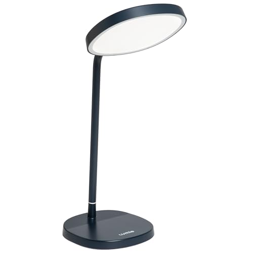 Lumie Task | Zeer instelbare heldere lichttherapie LED-bureaulamp voor de winterblues, kristalheldere verlichting, maximaal visueel comfort, verbeterde stemming en energie | Houtskool Blauw