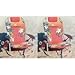 2 Tommy Bahama 2016 Backpack Cooler Chair with Storage Pouch and Towel Bar (Orange/Red & Orange/Red)