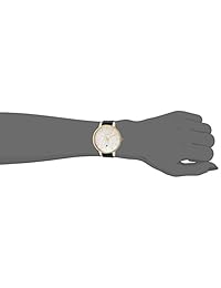 Ted Baker 'Kate' acero inoxidable y vestido de piel reloj de cuarzo de la mujer, color: negro (Modelo: 10031556)