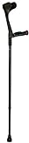 Ossenberg Black Carbon Fibre Anatomical Soft Grip Folding Travel Crutch - Left by Ossenberg