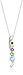 Sterling Silver Multi-Gemstone Drop Pendant Necklace,18