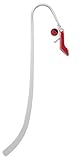 Red High Heel Shoe Silver Plated Charm Bookmark with Siam Swarovski Drop Red High Heel Shoe Silver Plated Charm Bookmark with Siam Swarovski Drop