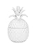 IMAX Bala Lidded Pineapple, Small, White