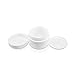 Houseables White Jar Lotion Container, 2 Oz, 59 ML Gram Capacity, 12 pcs, Plastic, BPA Free, w/Removable Inner Liners & Dome Lids for Cosmetic Samples, Cream