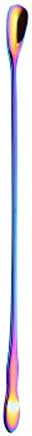 Stainless Steel Scoop Long Handle Stirring Scoop Gourd Handle Tableware Creative Coffee Dessert Spoon (multicolor)