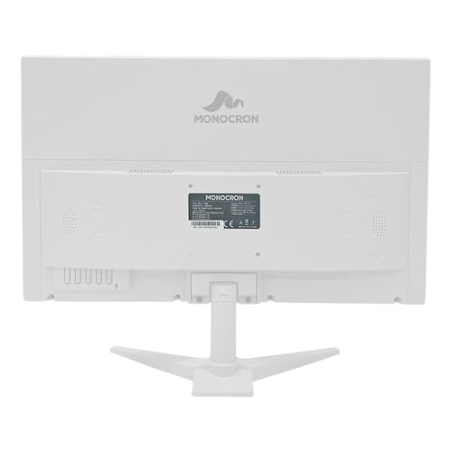 Monitor Branco 19" Monocron HD+ 75Hz HDMI VGA VESA Trabalho Escritório Home Office e Jogos