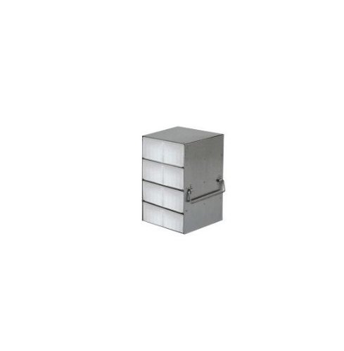 Alkali Scientific UFM-1405 Stainless Steel Upright Freezer Rack for 50-Cell 0.5mL Microtube Storage Boxes, 5-9/16" Length x 5-1/2" Width x 8-13/16" Height, 8 Box Slots