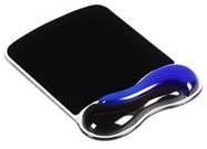 Kmw 62401 Duo Gel Wave Mouse Pad With Wrist Rest, Blue