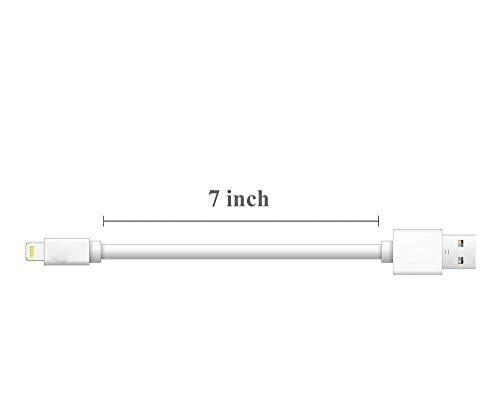 Mobielectro Power Bank Cable Short 8-pin to USB Sync and Charging Cable for iPhone 7 Plus/7/6/6 Plus/6S/6S Plus, iPhone