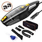 Foxnovo Car Vacuum Cleaner, DC 12V 120W High Power, Wet Dry Portable Handheld Auto Vacuum Cleaner for Car with 14.8ft Cable