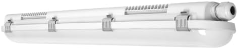 Feuchtraumleuchte LED: für Decke/Wand, DAMP PROOF VALUE, 18 W, 220…240 V, Ausstrahlungswinkel: 115, Cool White, 4000 K, Gehäusematerial: Polycarbonat (PC), IP65, 1-er-Pack, grau, one size