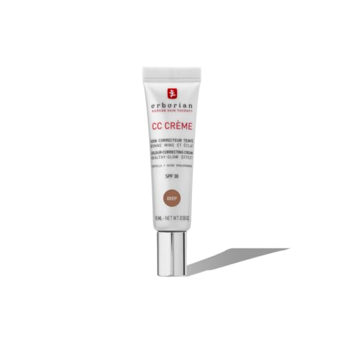 - CC Crème à la Centella Asiatica - Crème Visage Illuminateur Haute Définition et Maquillage - Protection Solaire SPF 30 - Cosmétique Coréenne - Deep 15ml